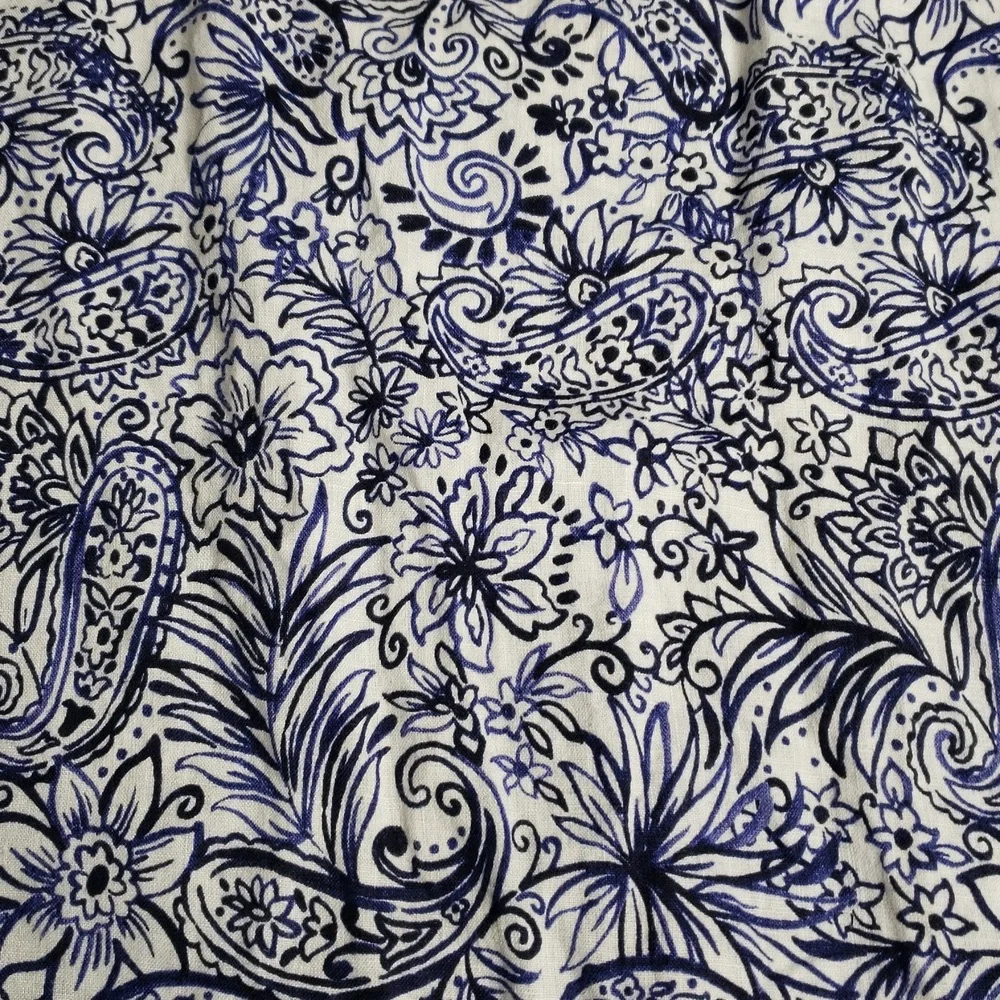Sigrid Olsen Women 100% Linen Floral Boho 3/4 Sleeves Tunic Top Size 1X Coastal - Picture 12 of 14